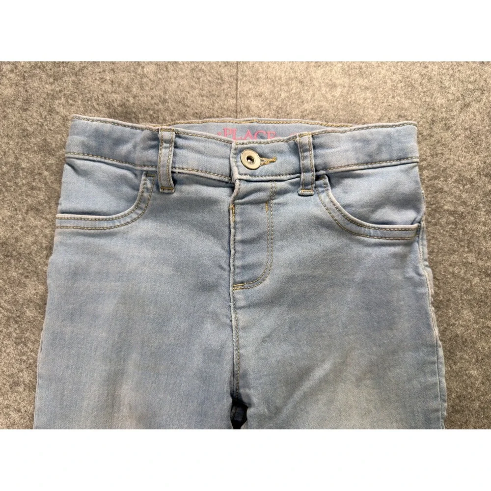 The Children's Place Super Skinny Jeans Kids Size 10 Light Wash Adjustable Waist